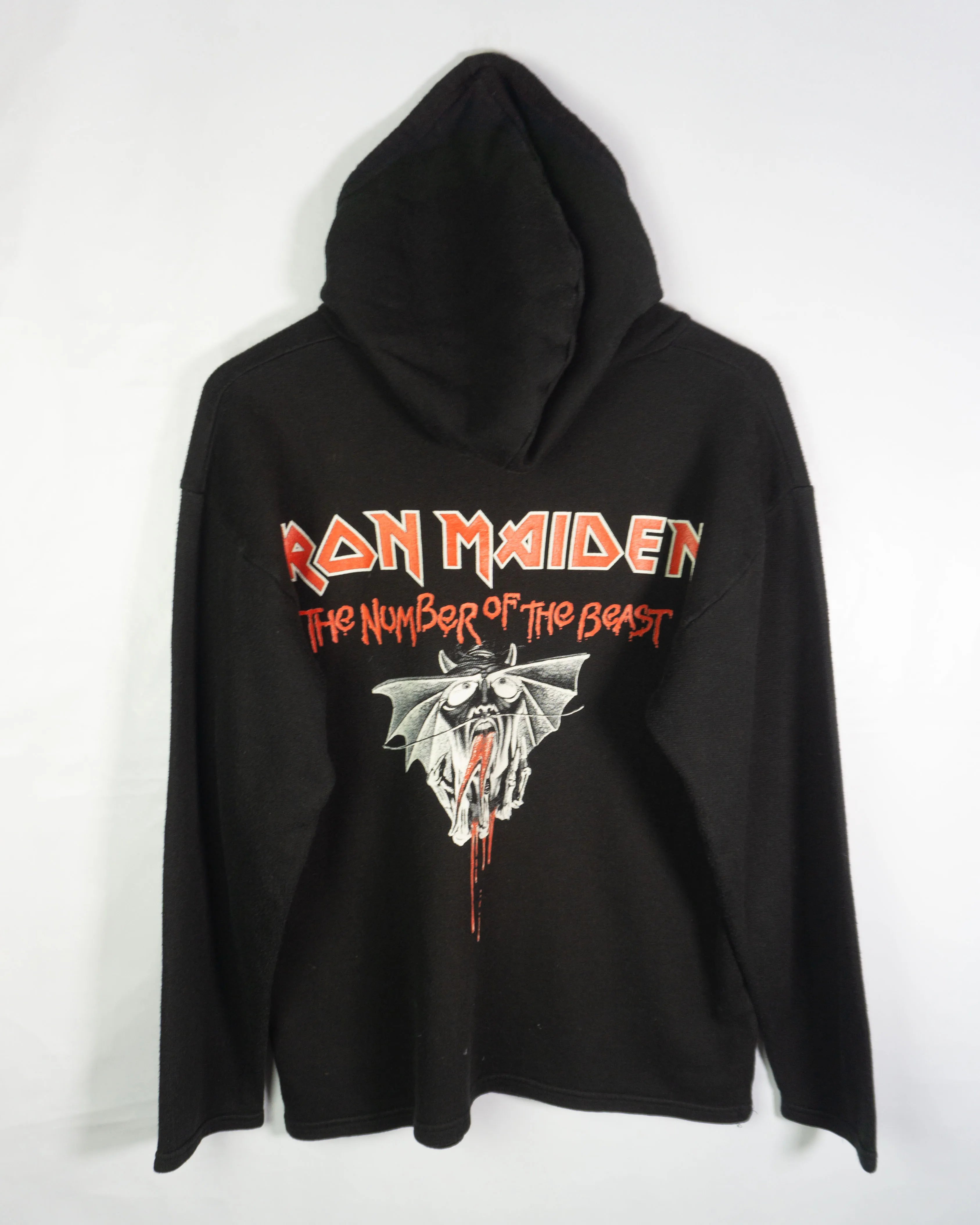 Sudadera Iron Maiden Number Beast Negra Vintage 90s — Talla M