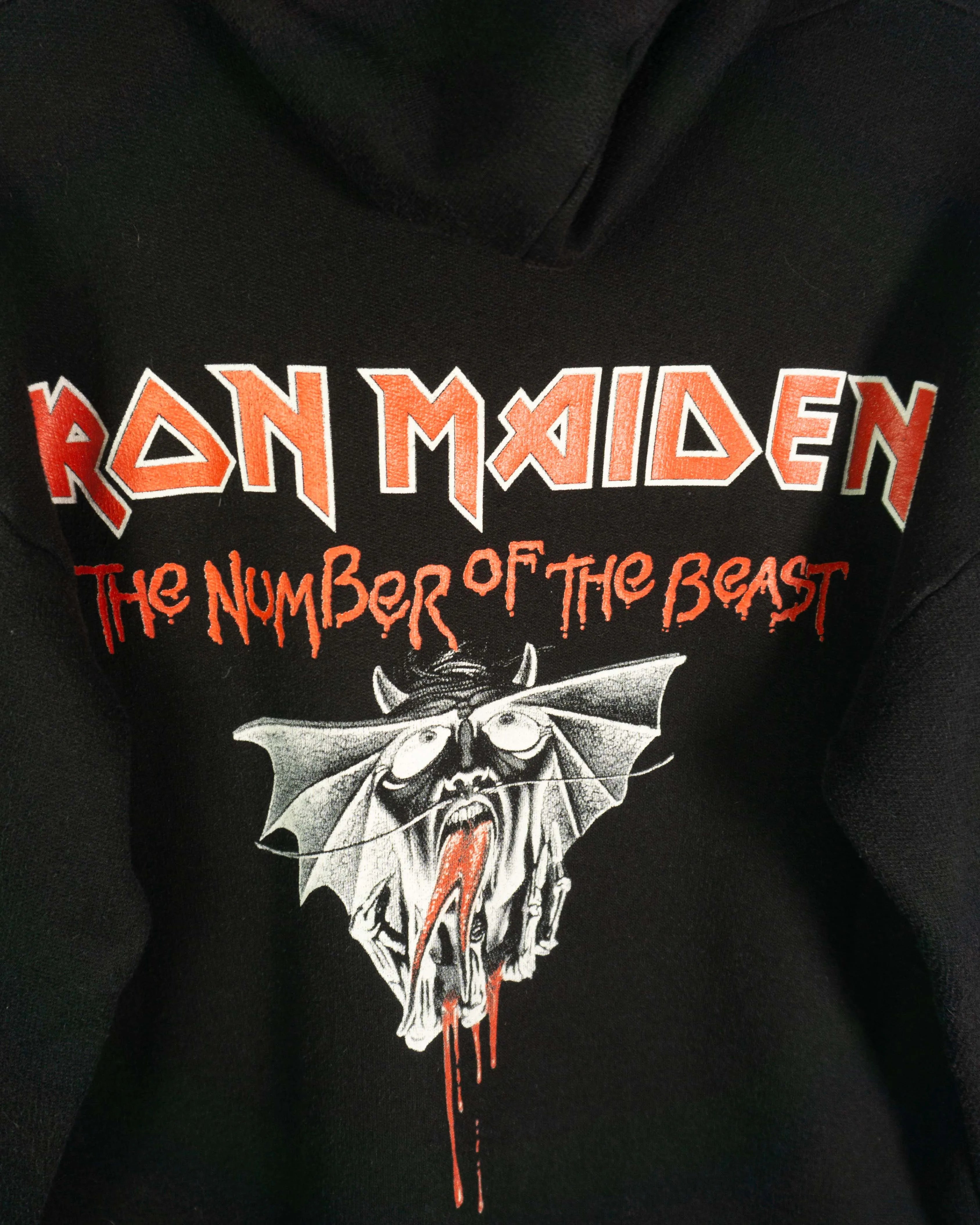Sudadera Iron Maiden Number Beast Negra Vintage 90s — Talla M