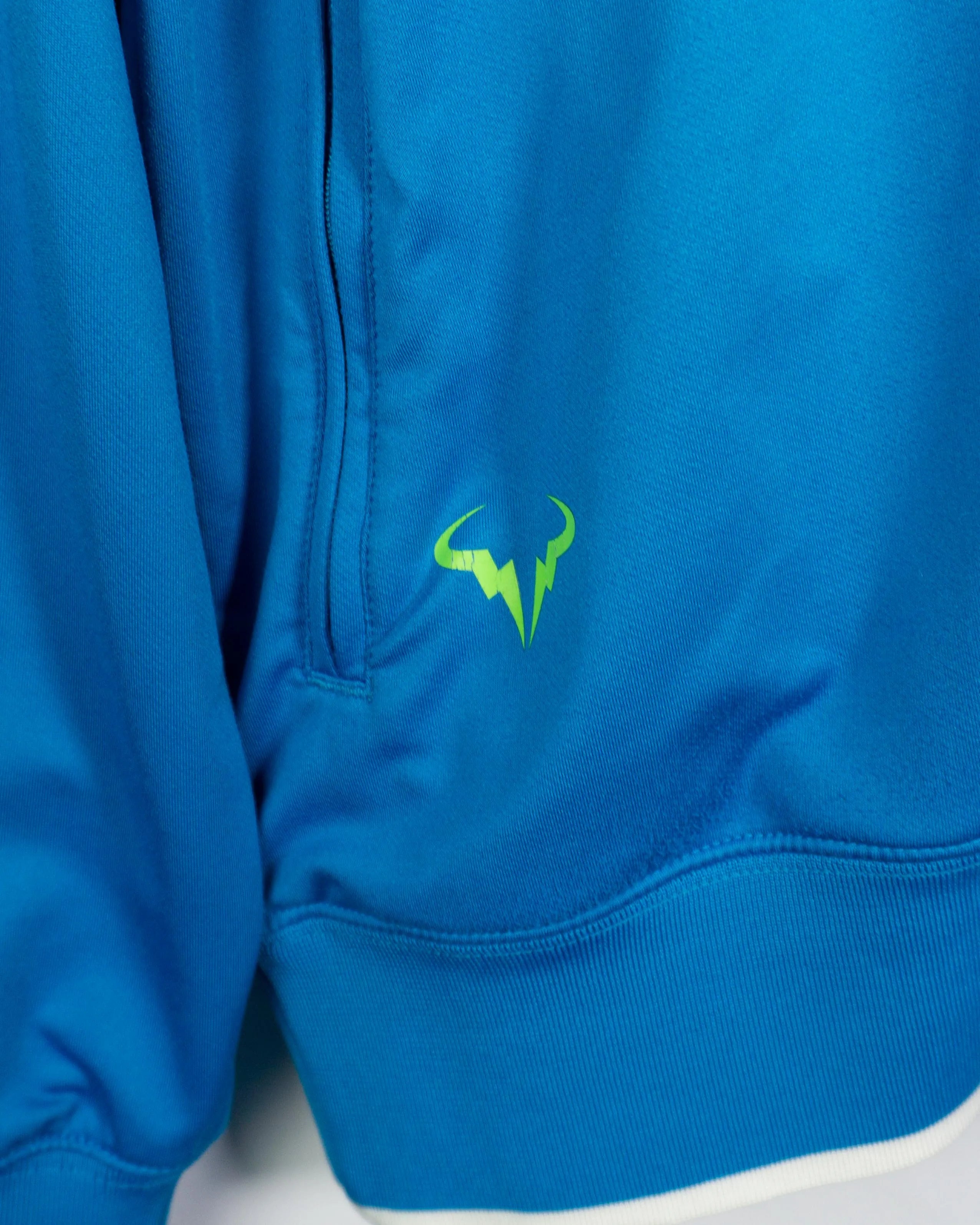 Chaqueta Nike Cremallera Azul Verde Neón — Talla XL