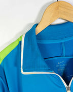 Chaqueta Nike Cremallera Azul Verde Neón — Talla XL