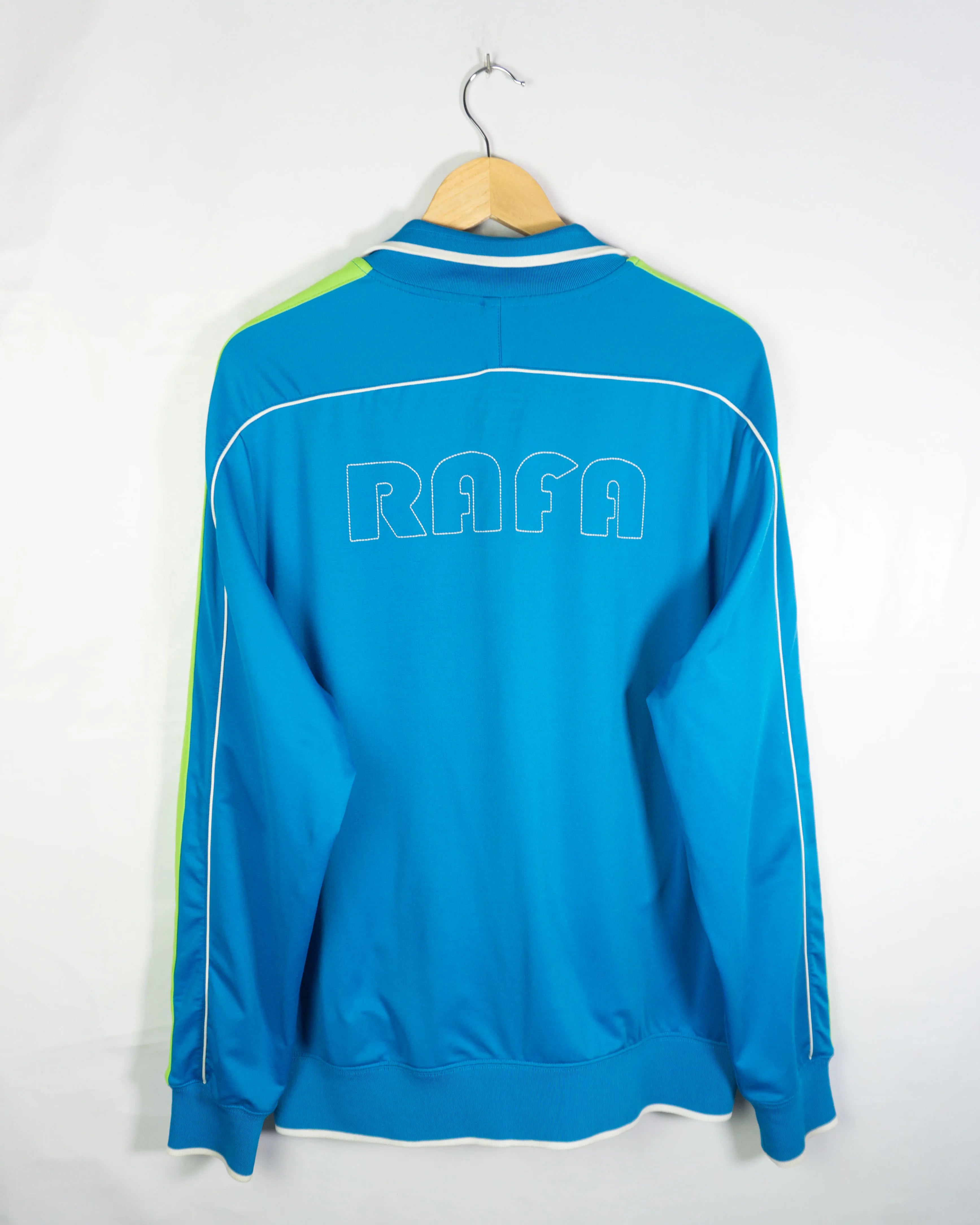 Chaqueta Nike Cremallera Azul Verde Neón — Talla XL