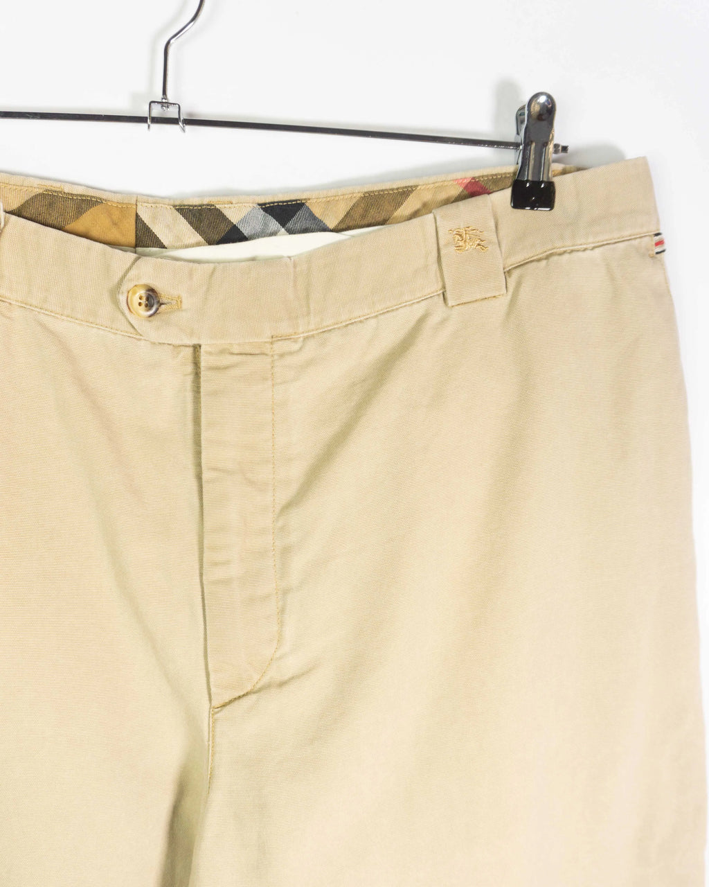 Pantalones Burberry London Beige Vintage 90s — Talla 54