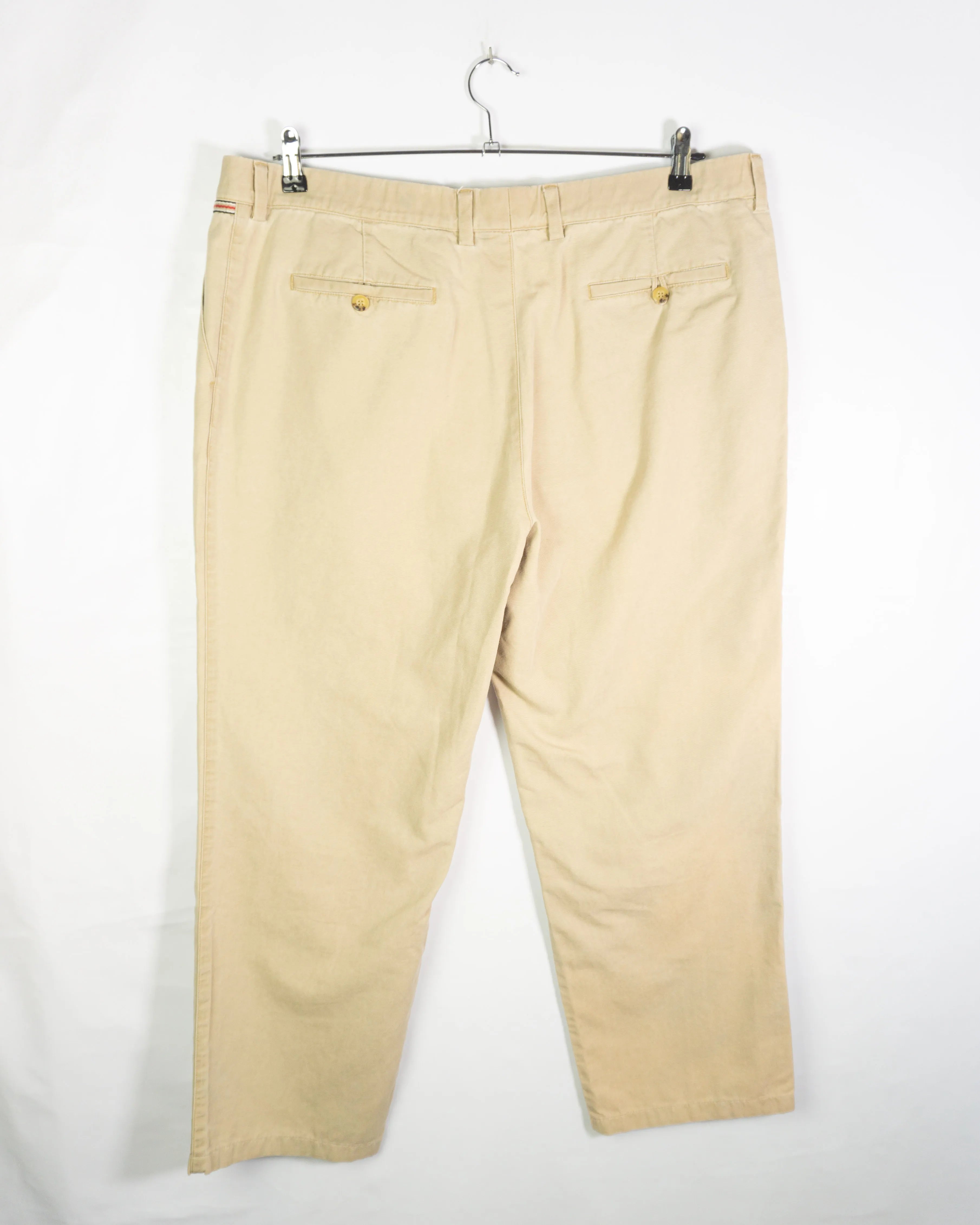 Pantalones Burberry London Beige Vintage 90s — Talla 54