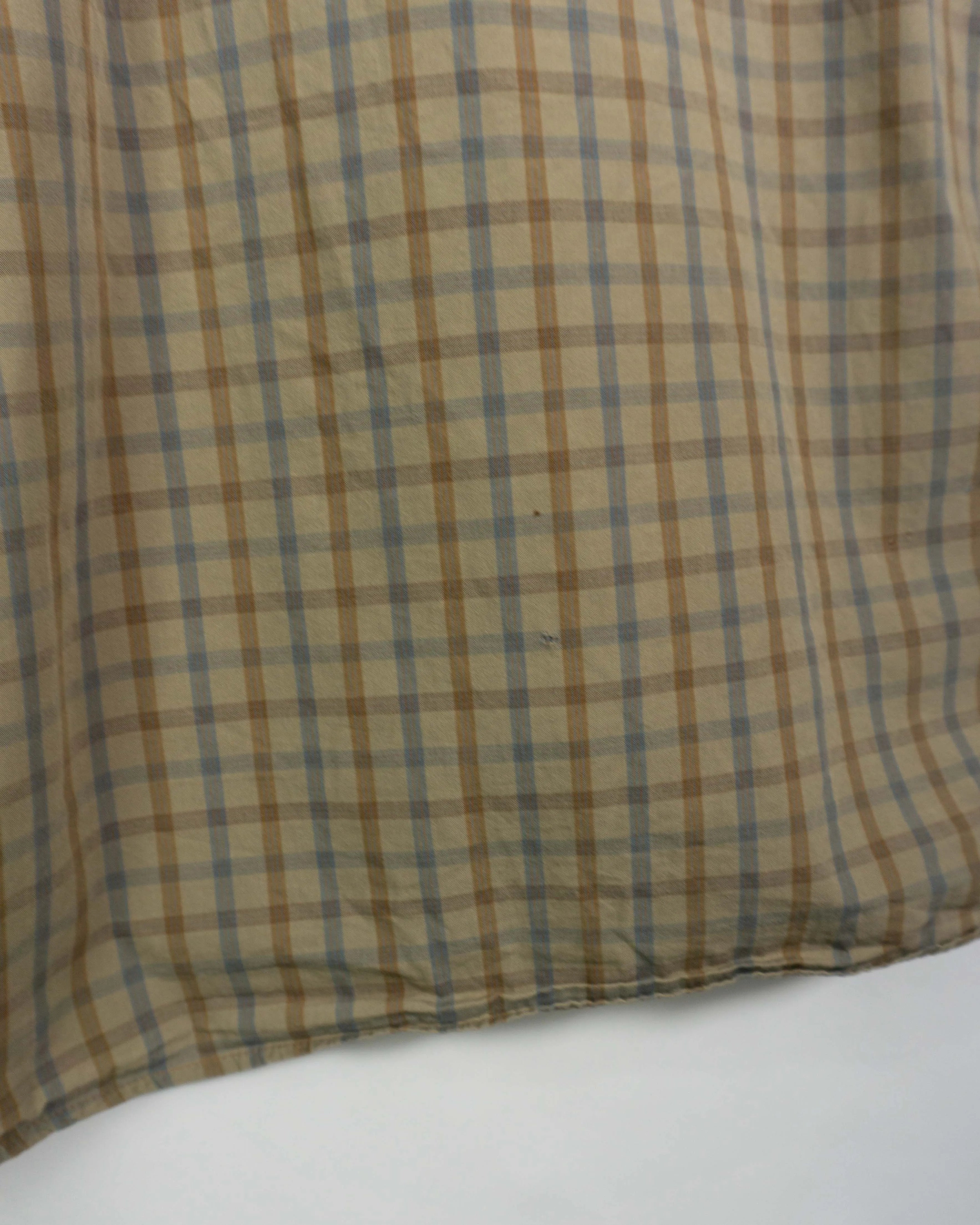 Camisa Lacoste Cuadros Beige Vintage 00s — Talla XL