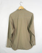 Camisa Lacoste Cuadros Beige Vintage 00s — Talla XL