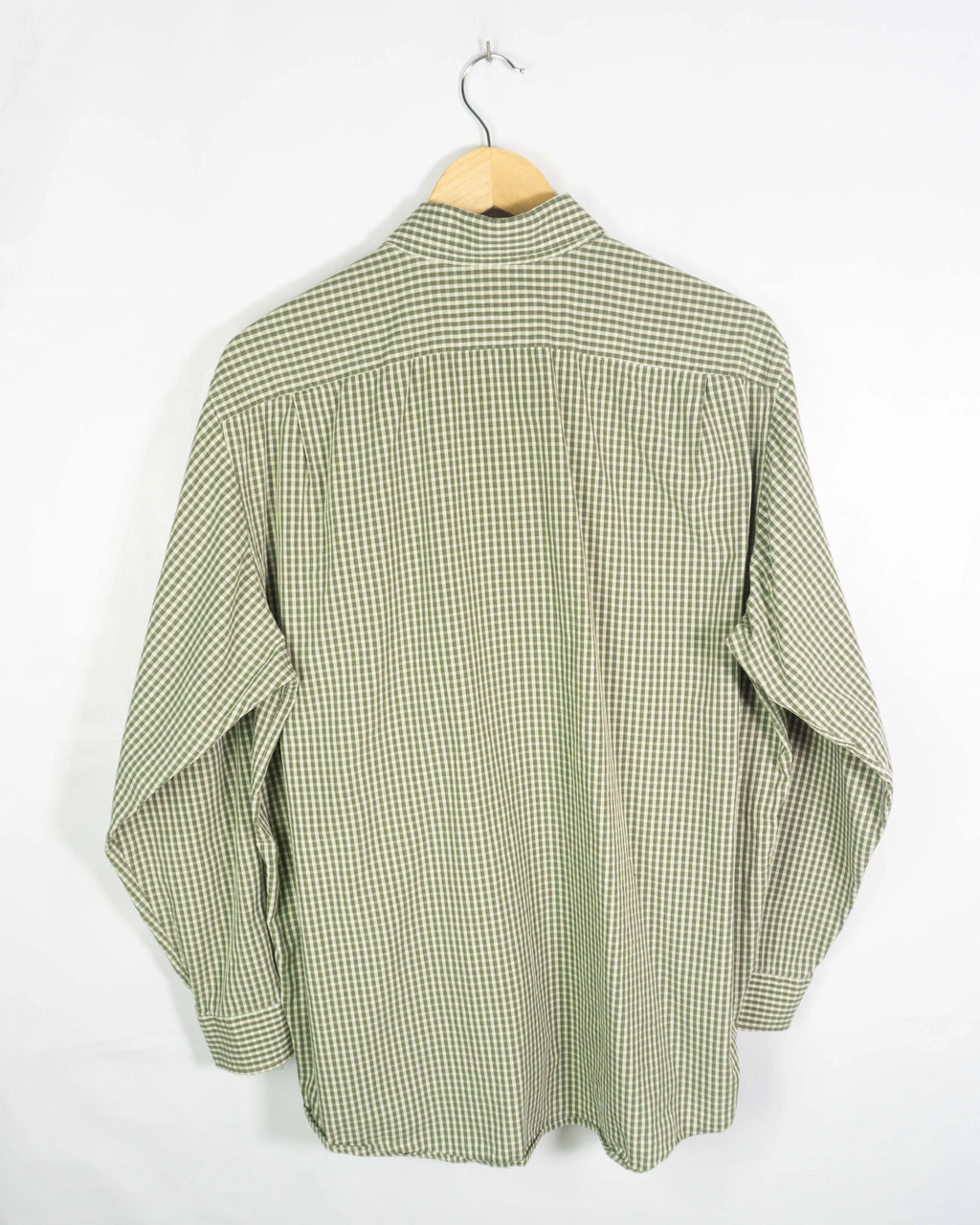 Camisa Lacoste Vichy Verde Vintage 00s — Talla L