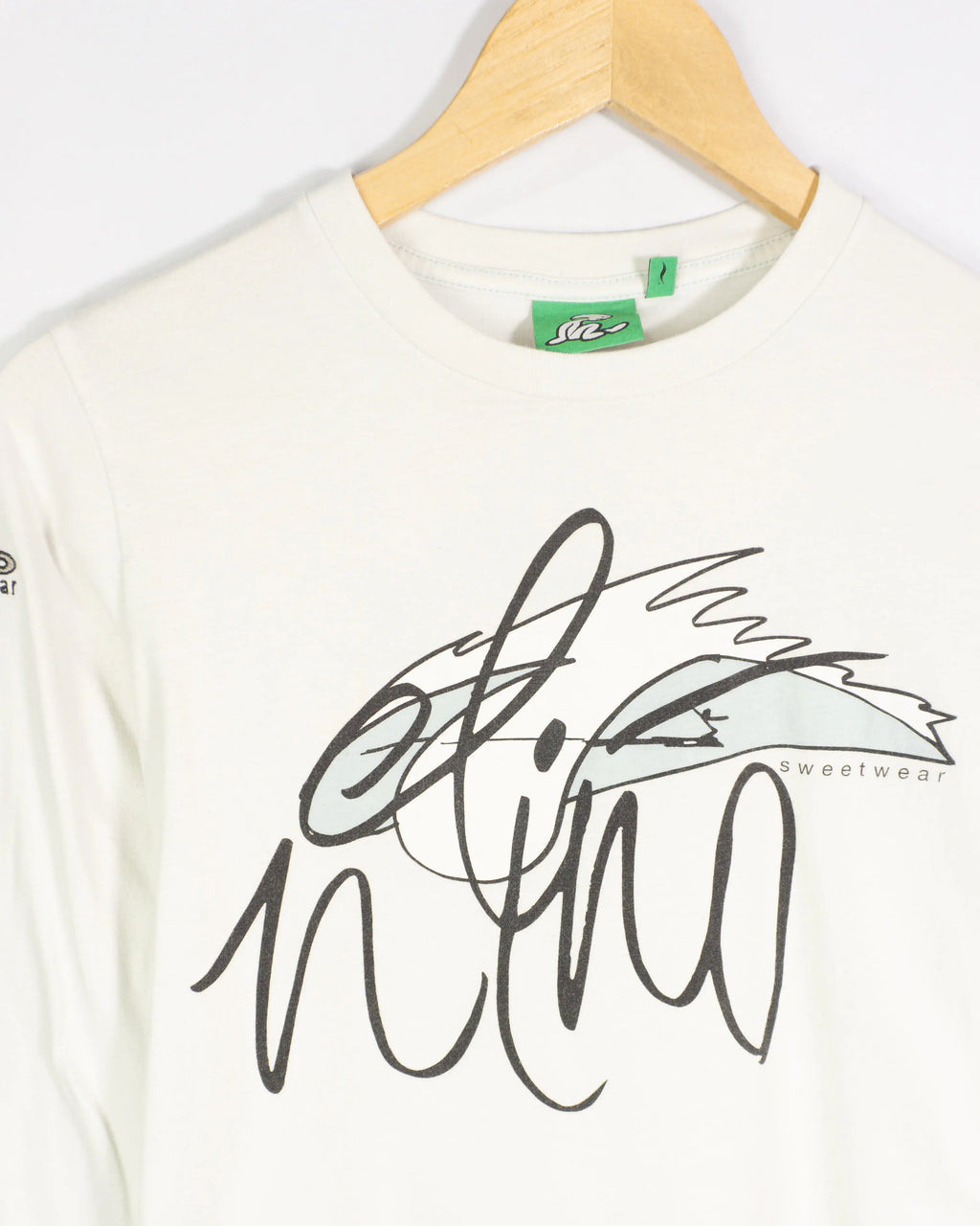 Camiseta El Niño Manga Larga Blanca Vintage 00s Mujer — Talla S