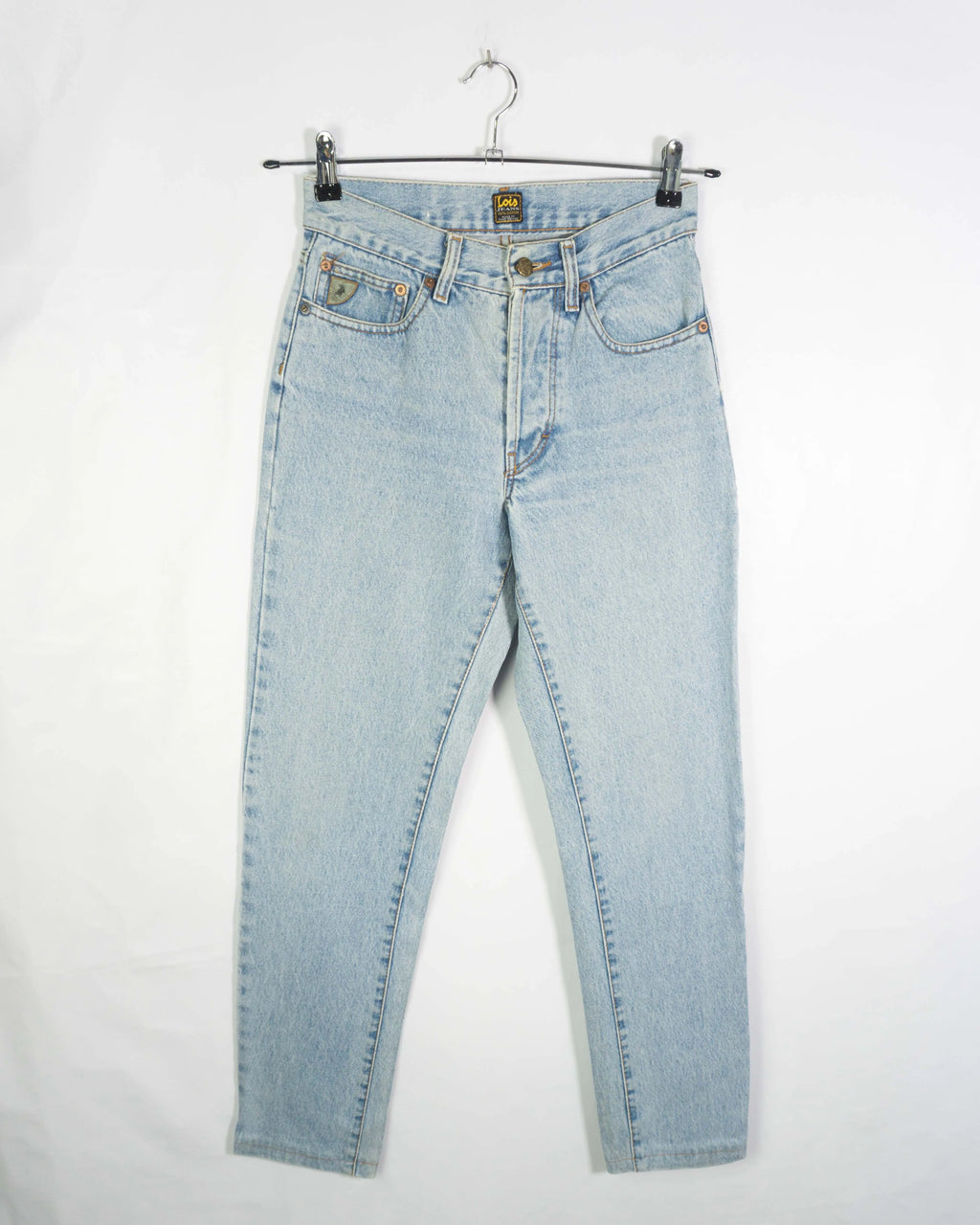 Jeans Lois Denim Claro Tiro Alto Vintage 90s — Talla 37