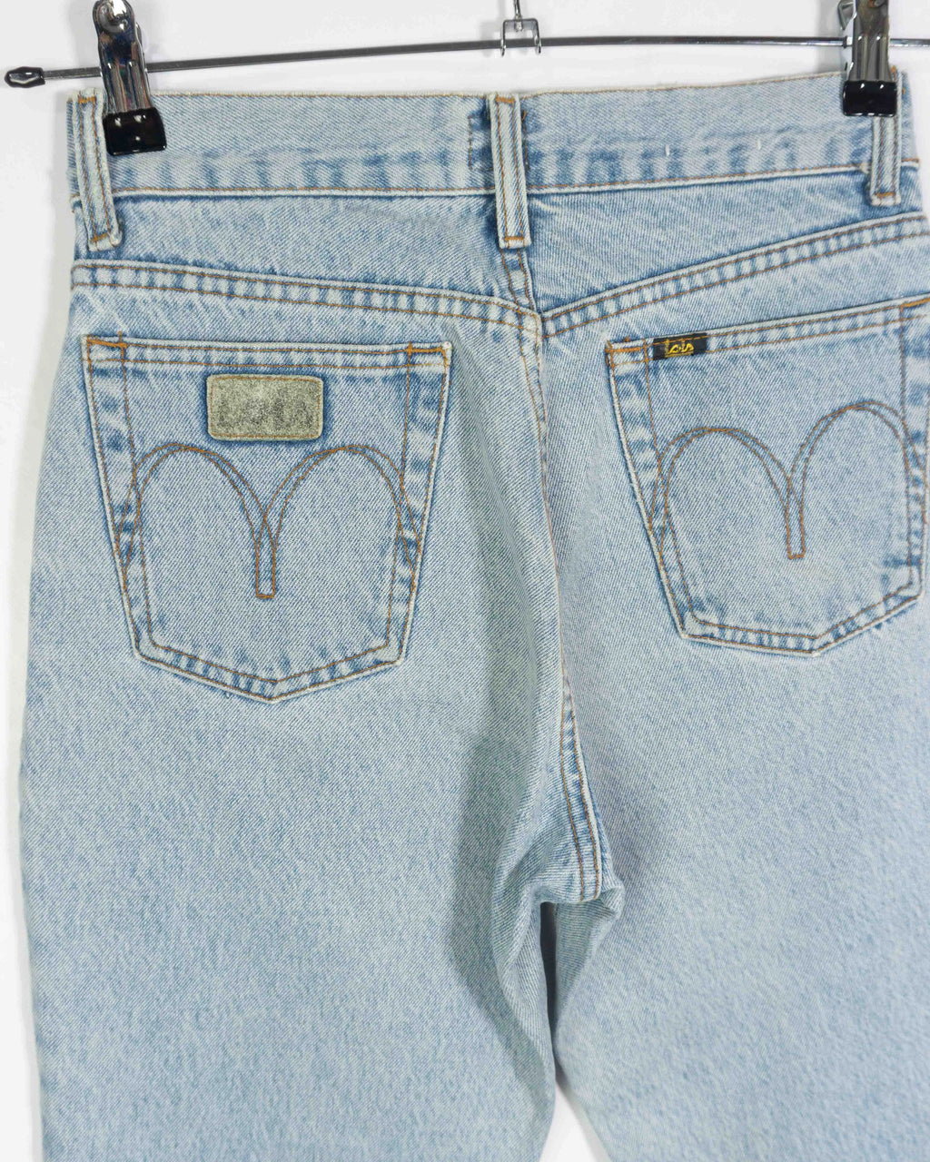 Jeans Lois Denim Claro Tiro Alto Vintage 90s — Talla 37