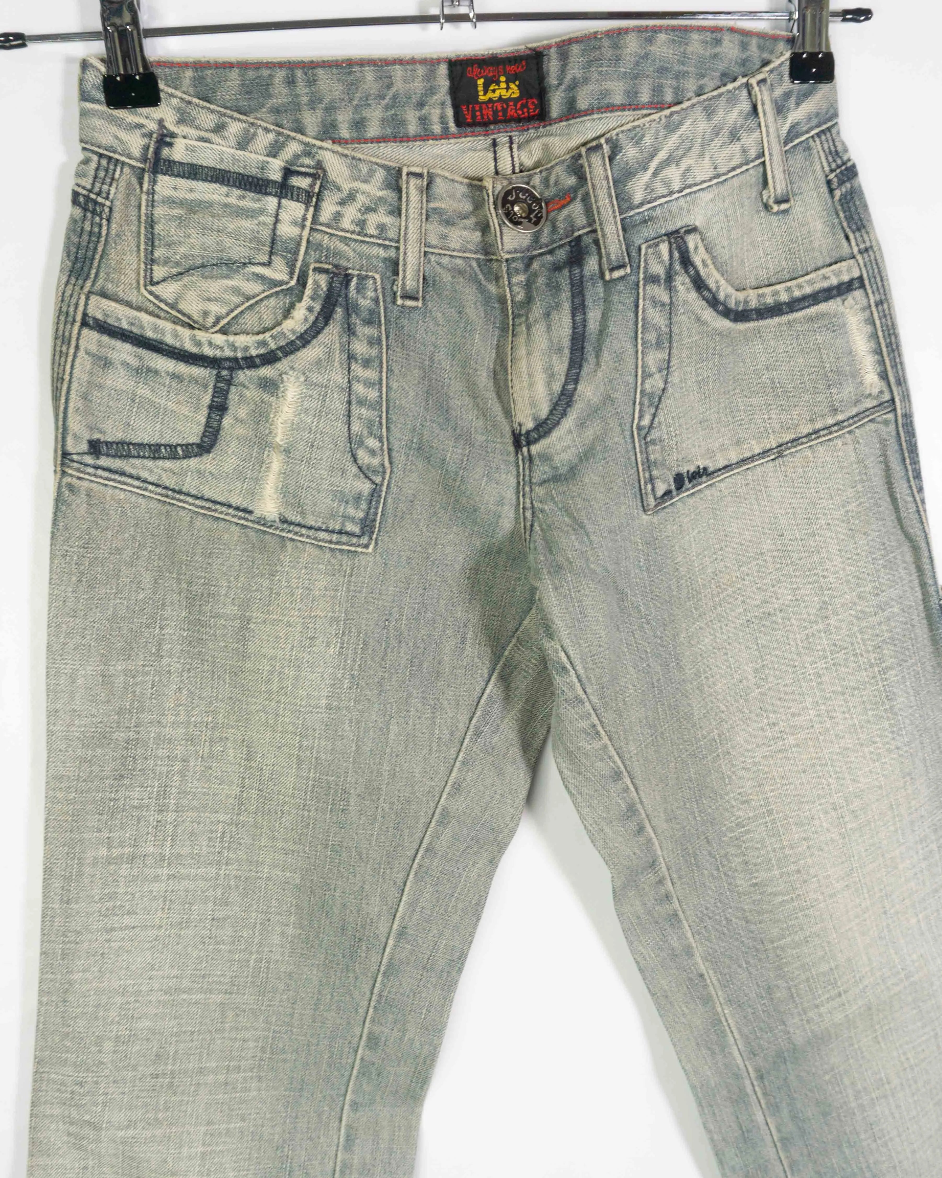Jeans Lois Vintage Denim Gris Lavado 00s — Talla 34