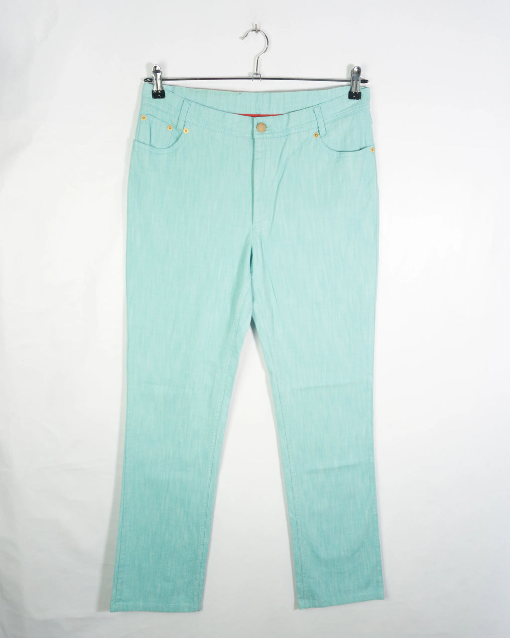Pantalón Burberry London Denim Turquesa — Talla 44