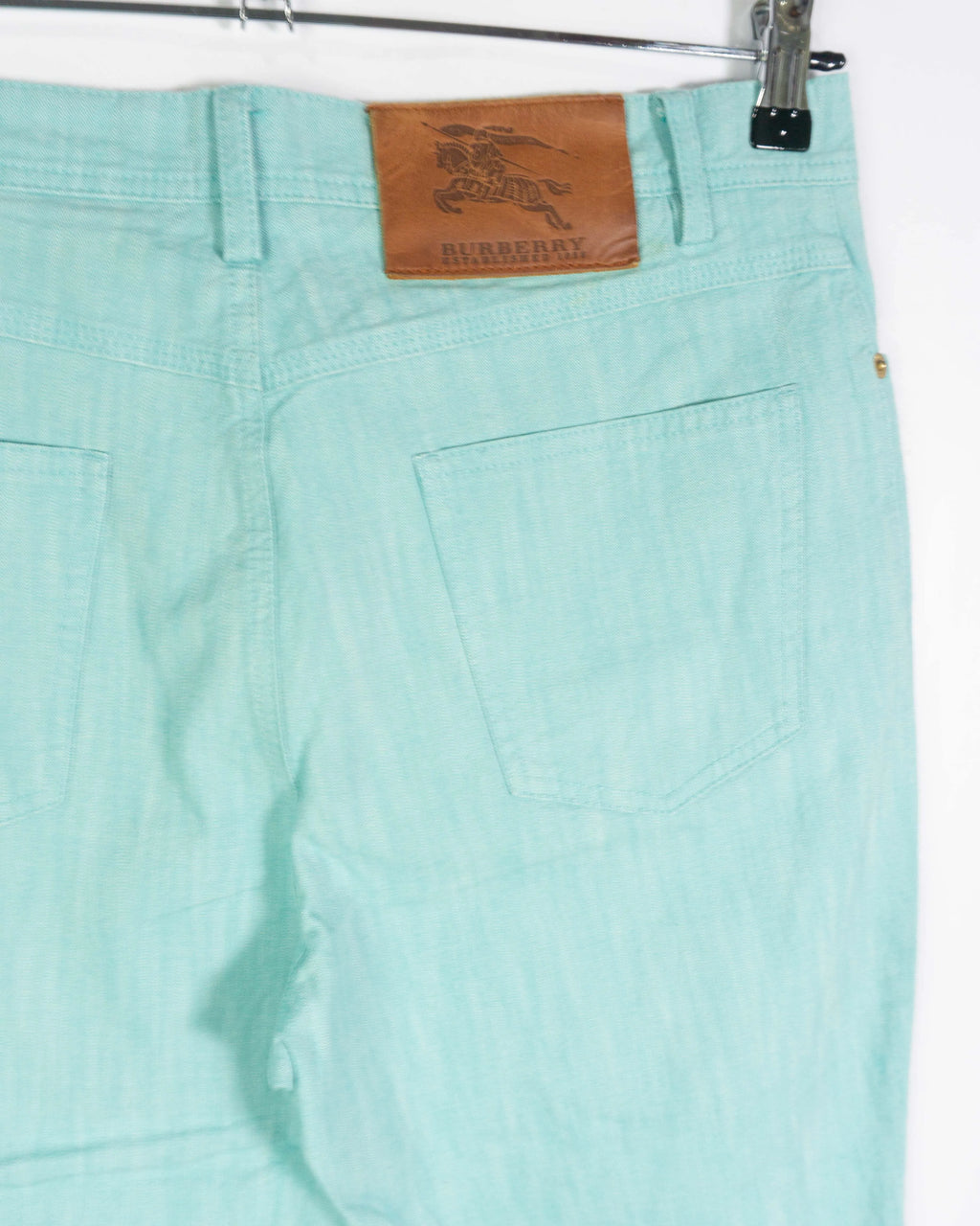 Pantalón Burberry London Denim Turquesa — Talla 44