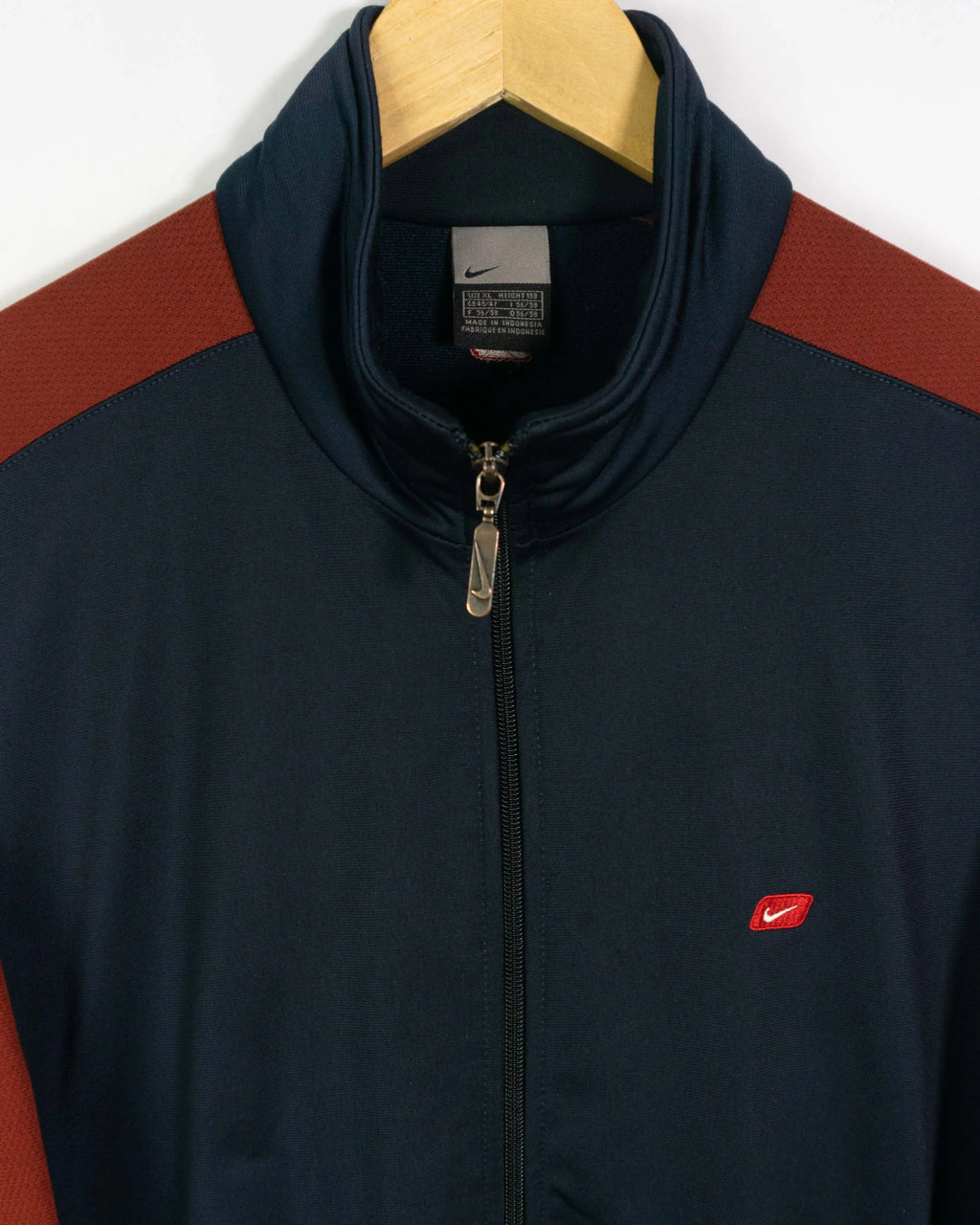 Chaqueta Nike Azul Marino Granate Vintage 00s — Talla XL