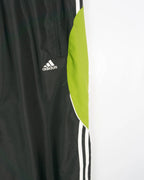 Pantalón Adidas Negro Verde Lima Vintage 00s — Talla L
