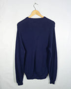 Cárdigan Izod Lacoste Azul Marino Vintage 80s — Talla M