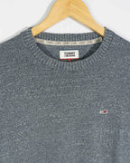 Jersey Tommy Jeans Punto Jaspeado Gris — Talla S