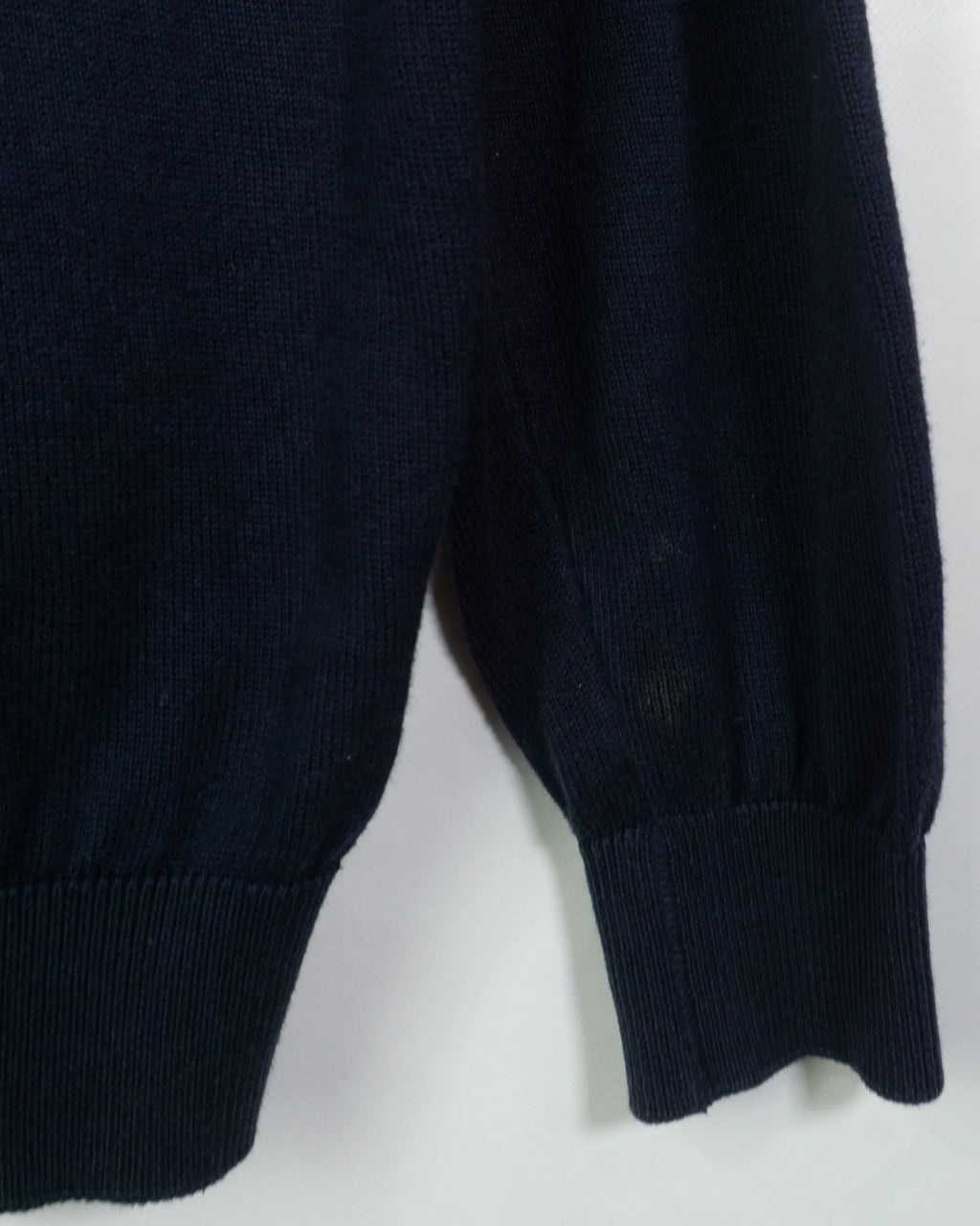 Jersey Lacoste Cuello V Azul Marino Punto Fino — Talla L