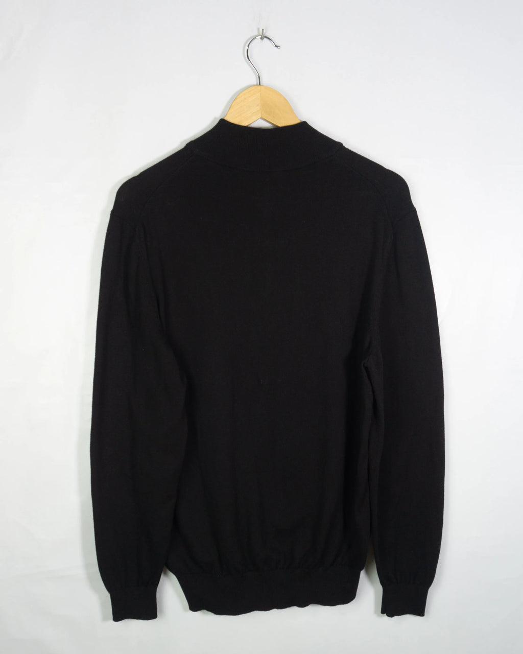 Jersey Hugo Boss Media Cremallera Negro — Talla XL