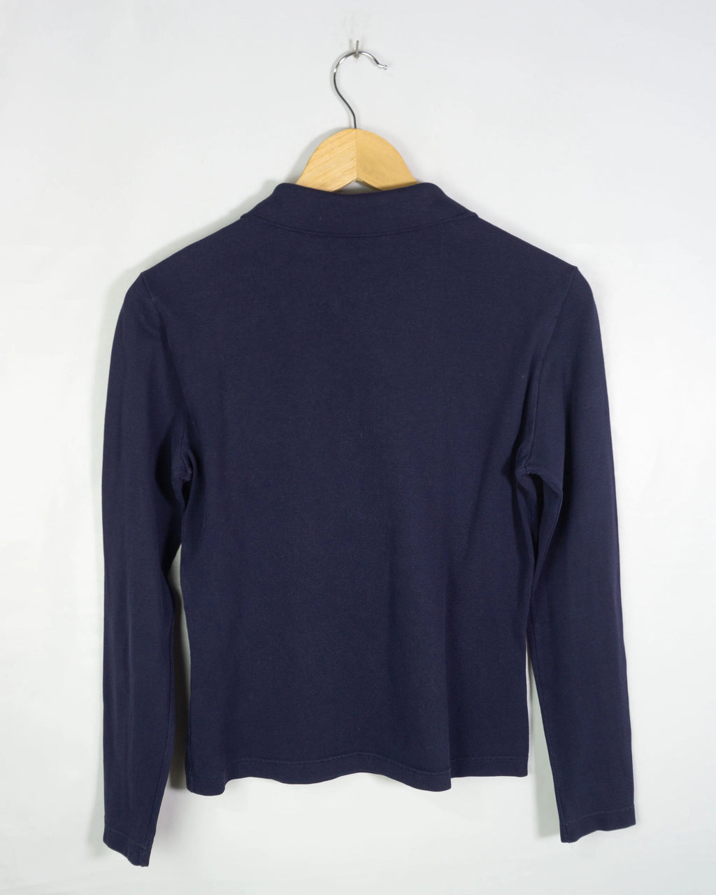 Polo Lacoste Manga Larga Azul Marino Mujer — Talla L