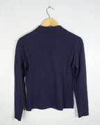 Polo Lacoste Manga Larga Azul Marino Mujer — Talla L