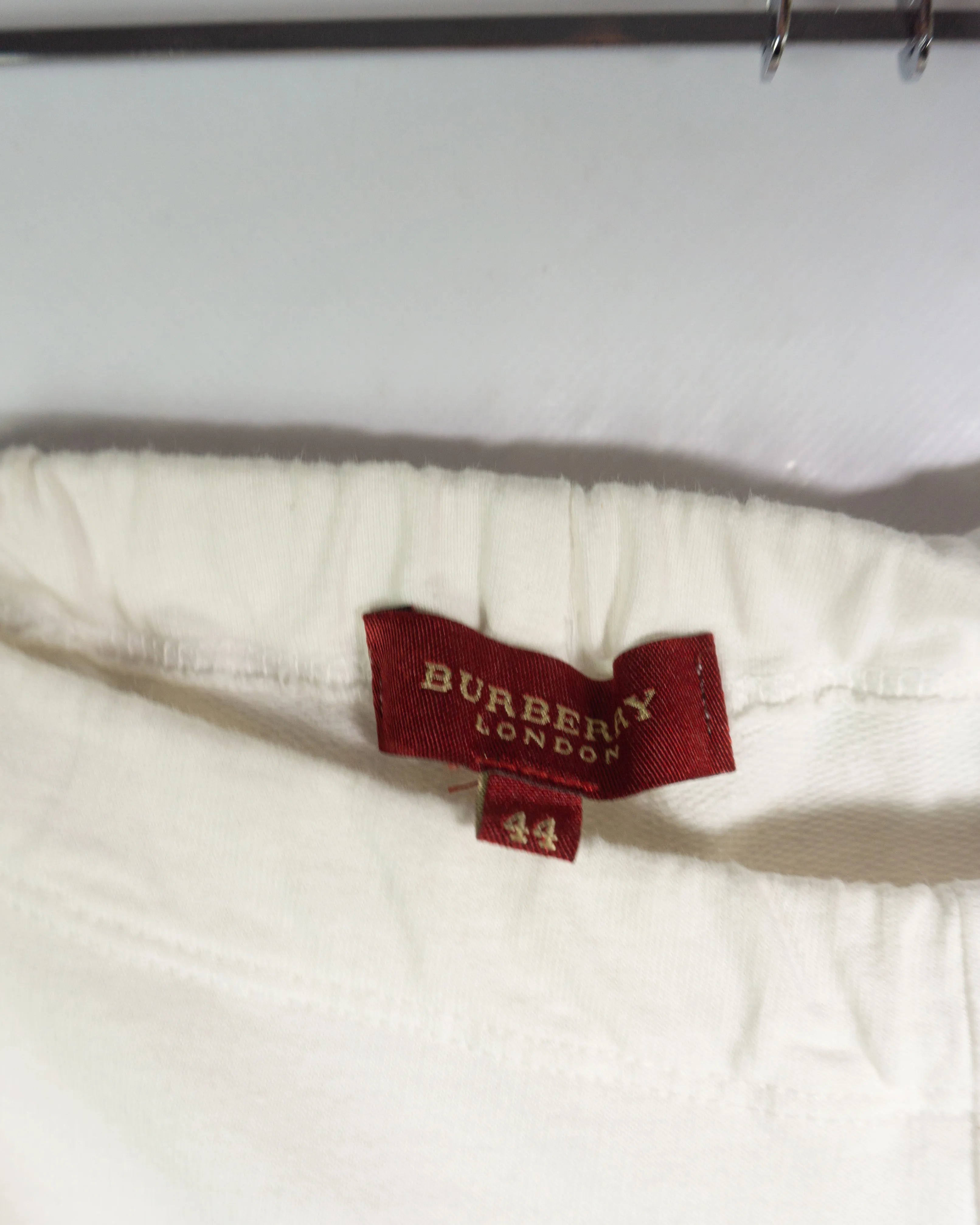 Pantalón Pirata Burberry London Blanco Mujer — Talla L