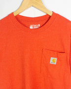 Camiseta Carhartt Pocket Naranja Relaxed Fit — Talla S