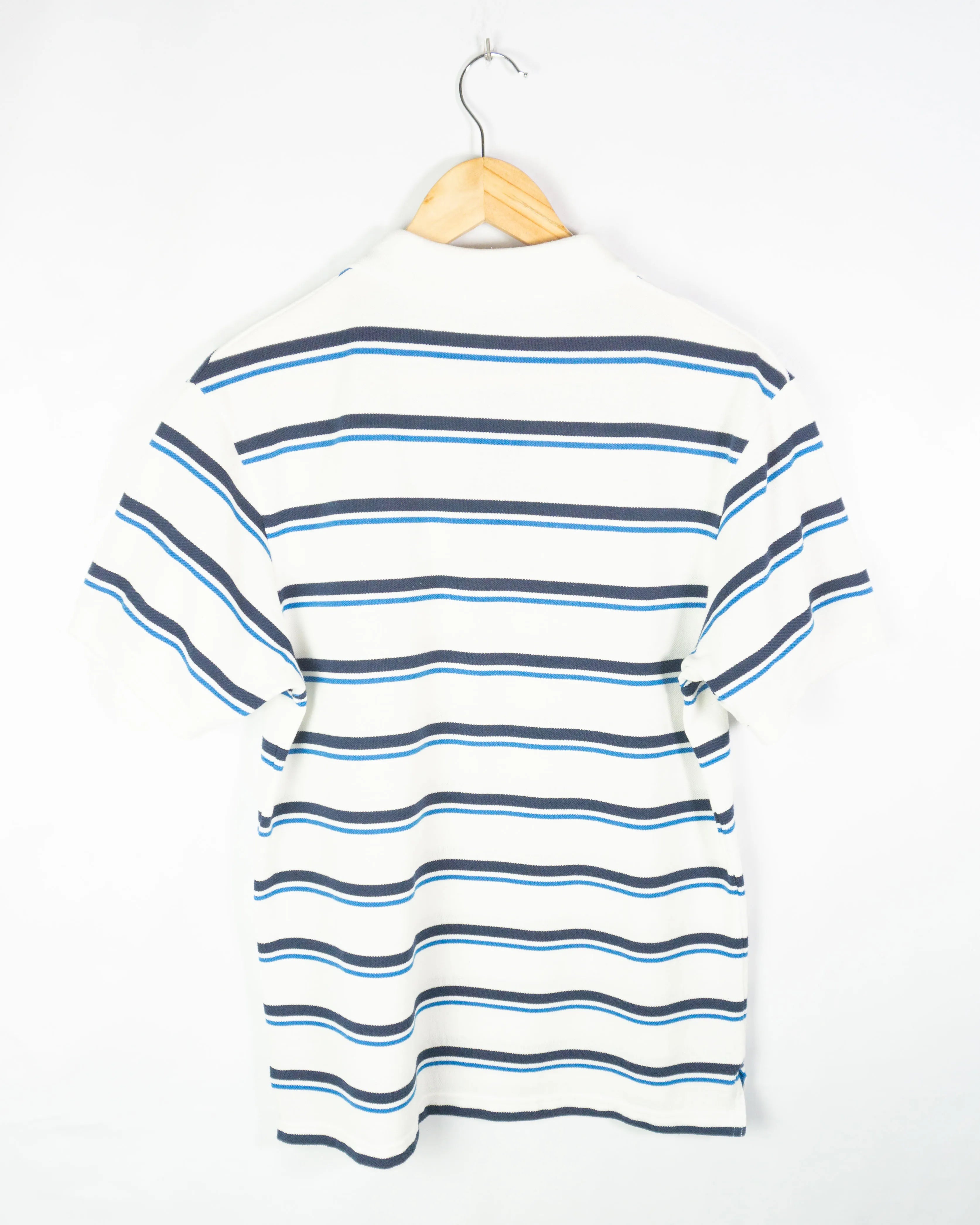 Polo Lonsdale Rayas Azul Blanco Vintage 00s — Talla S