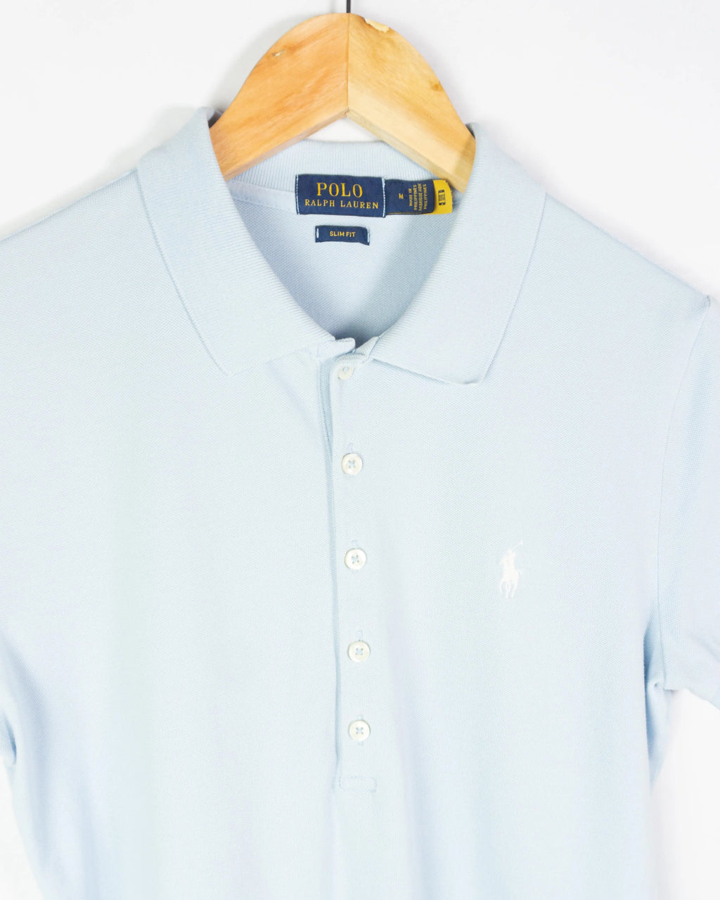 Polo Ralph Lauren Slim Fit Azul Celeste Mujer — Talla M