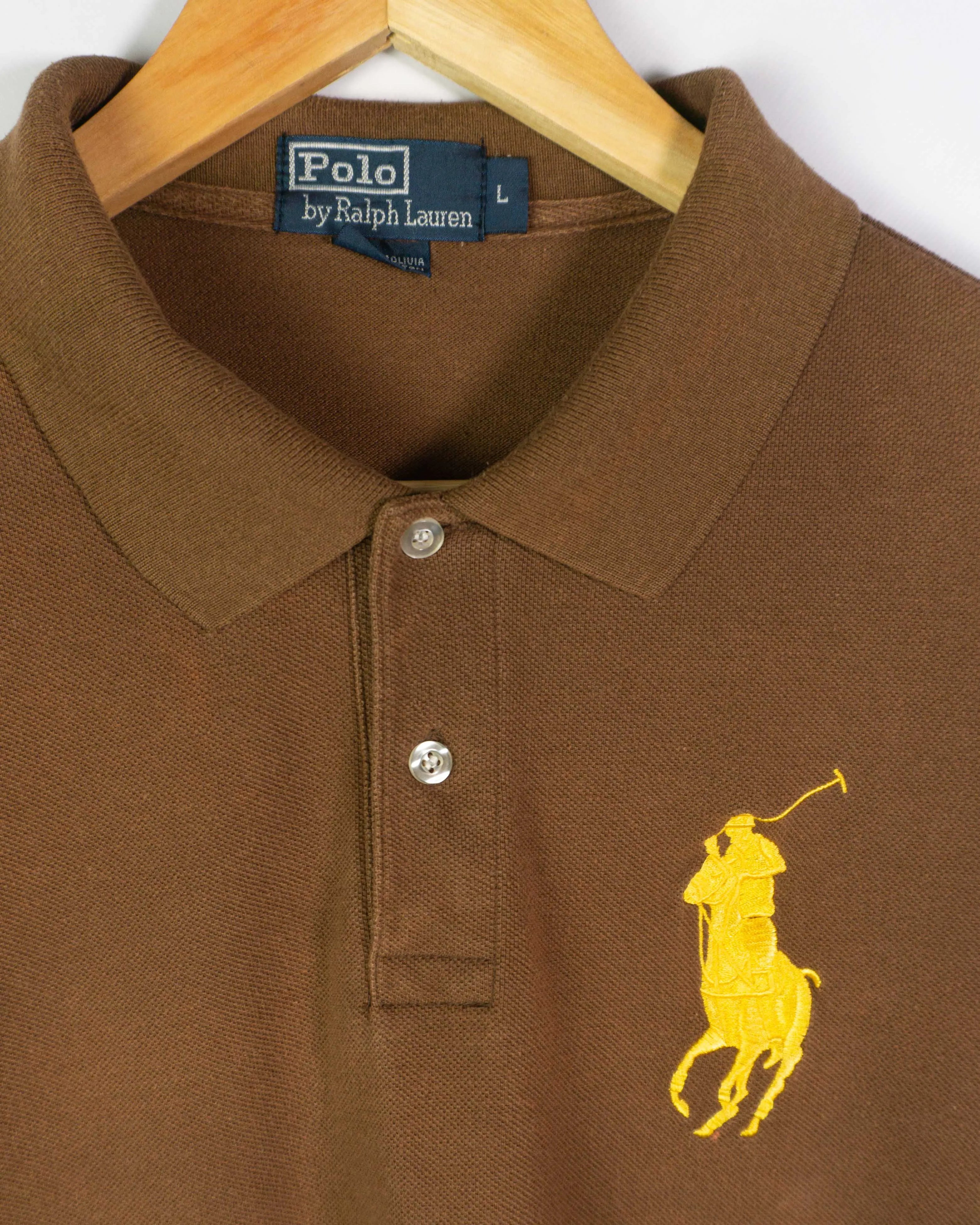 Polo Ralph Lauren Big Pony Marrón Vintage 00s — Talla M