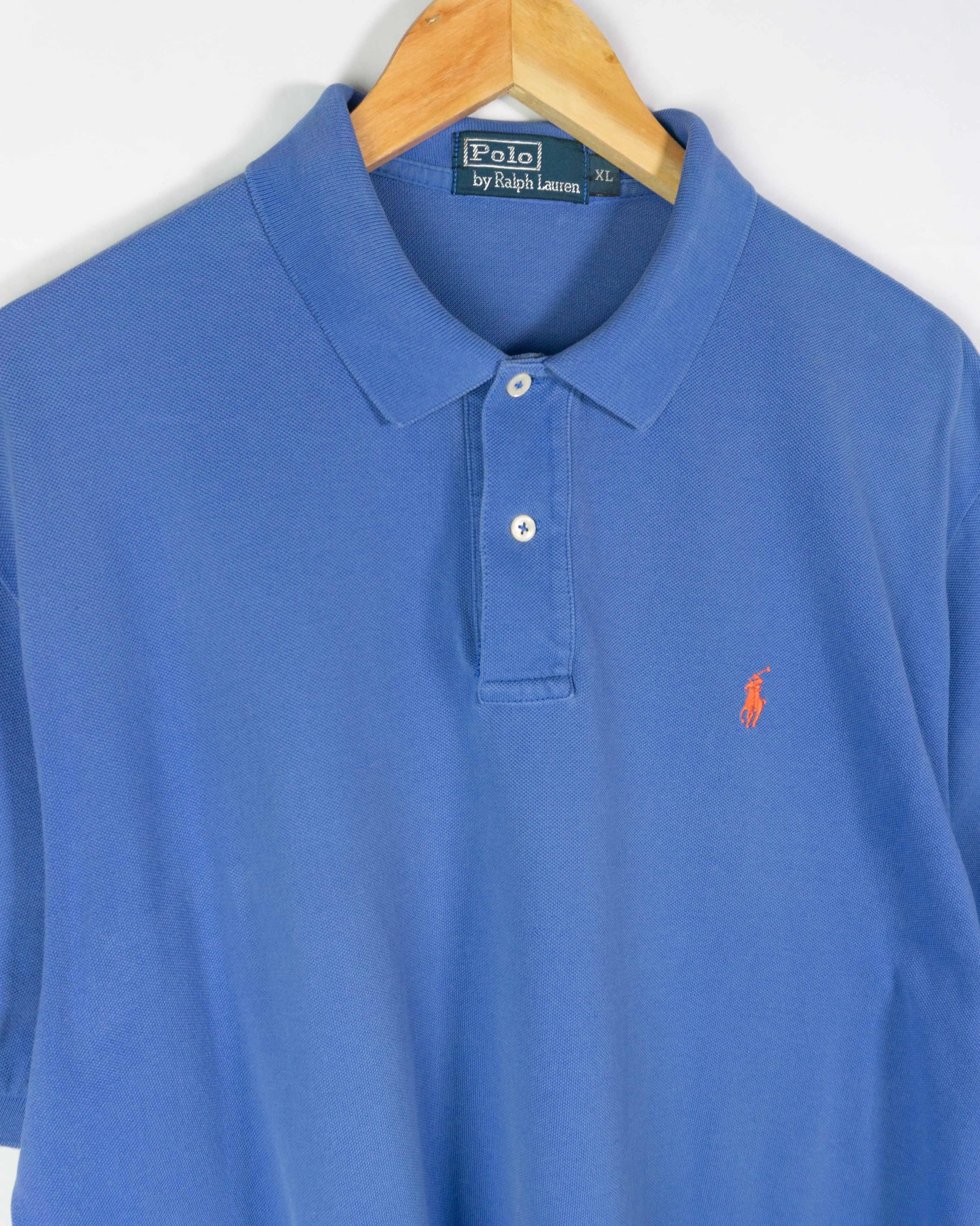 Polo Ralph Lauren Azul Logo Naranja Vintage 00s — Talla XL