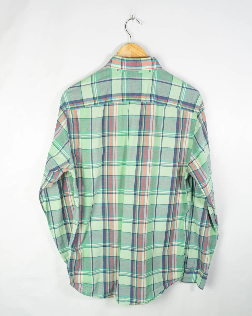 Camisa Tommy Hilfiger Cuadros Madras Verde — Talla M