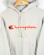 Sudadera Champion Logo Gris — Talla M