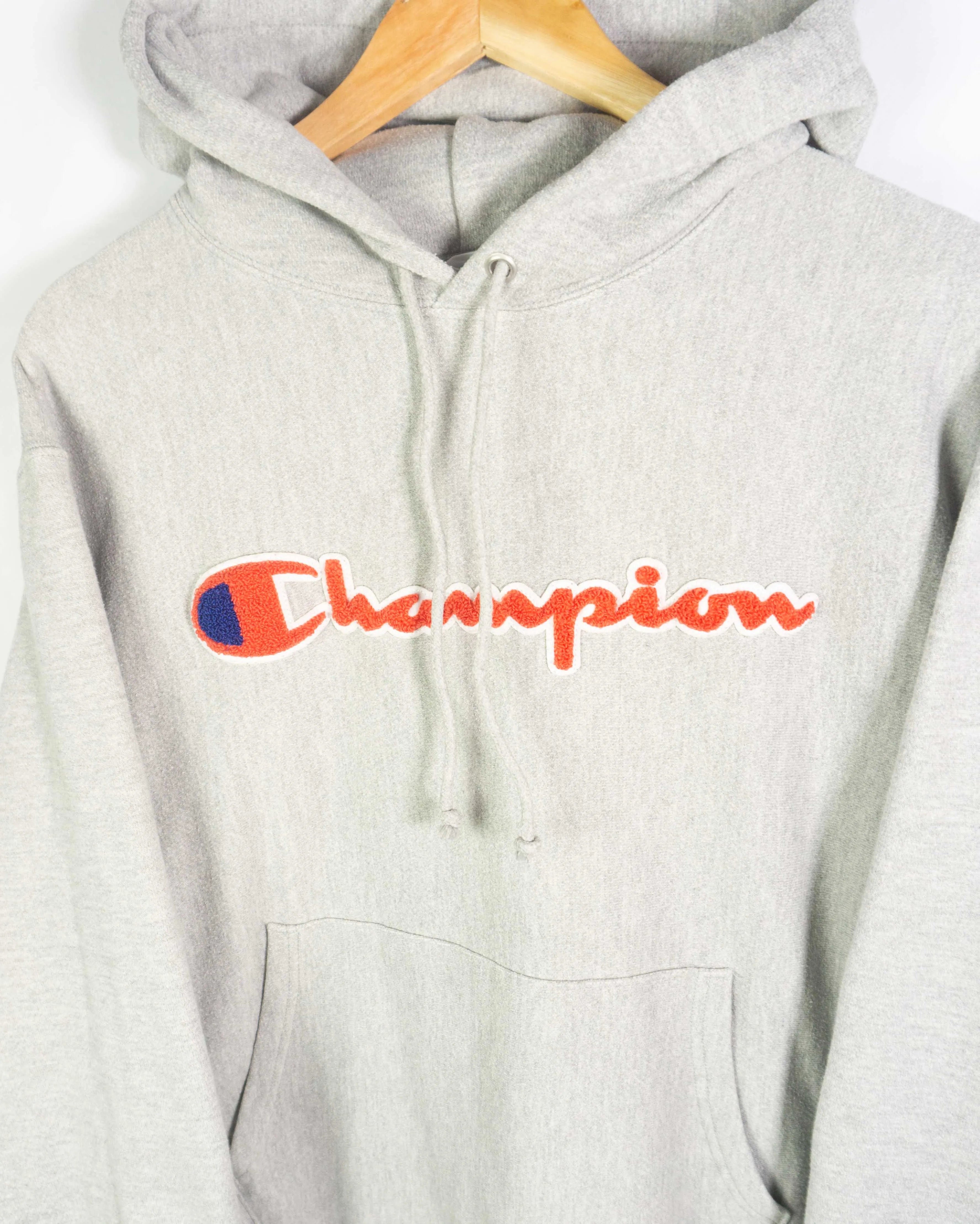 Sudadera Champion Logo Gris — Talla M
