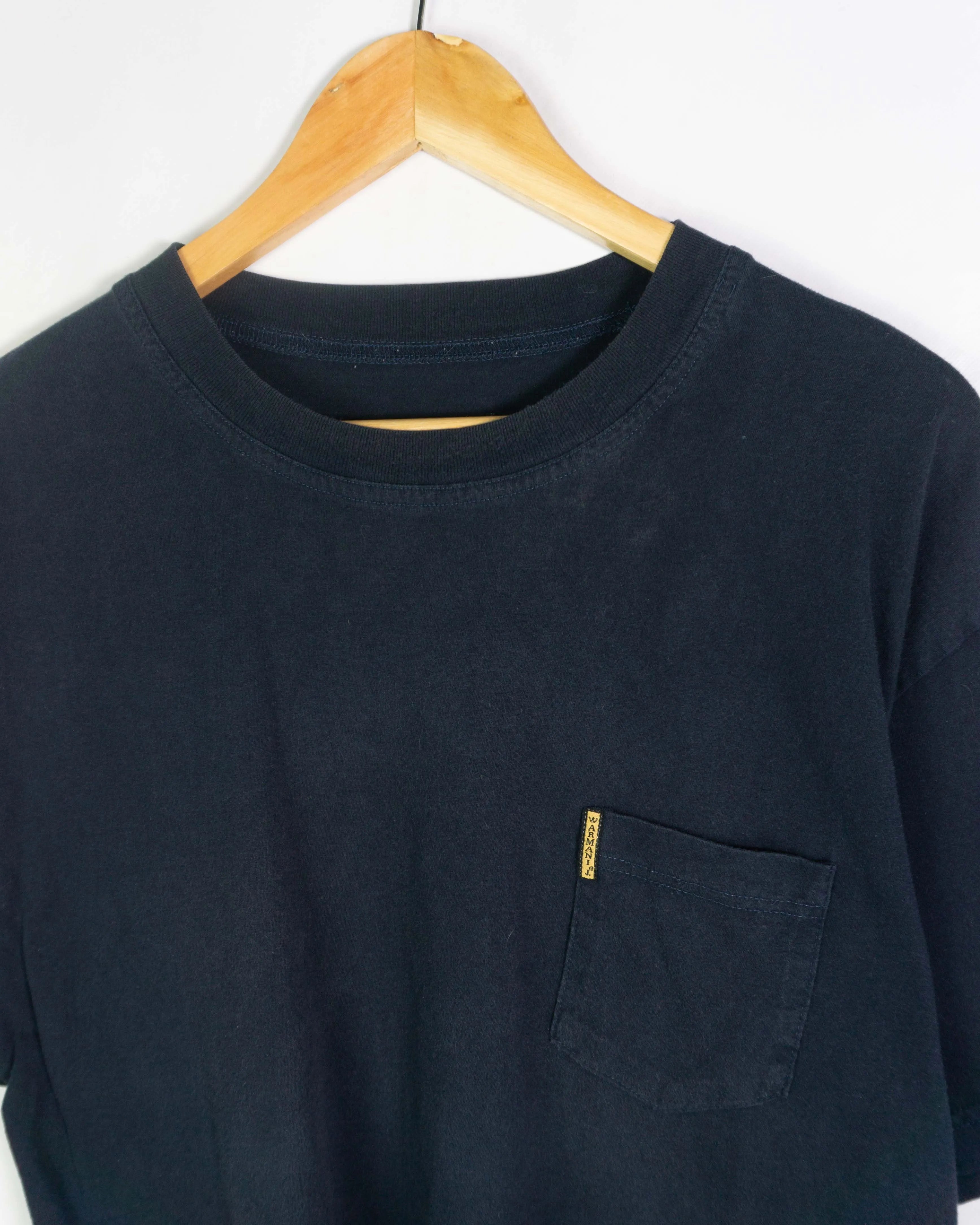 Camiseta Armani Jeans Azul Marino Vintage 90s — Talla L
