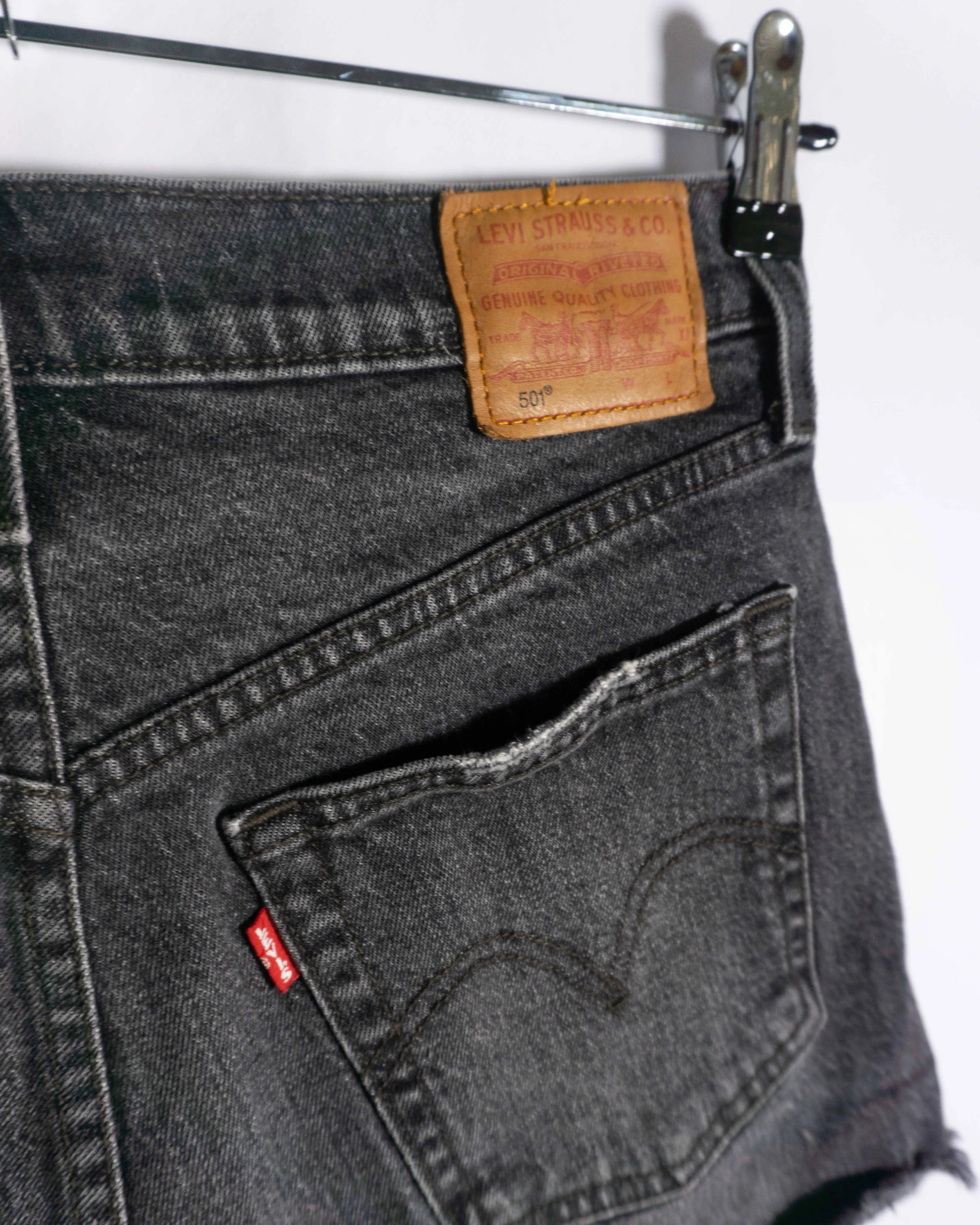Shorts Levi's 501 Denim Gris Mujer — Talla W30