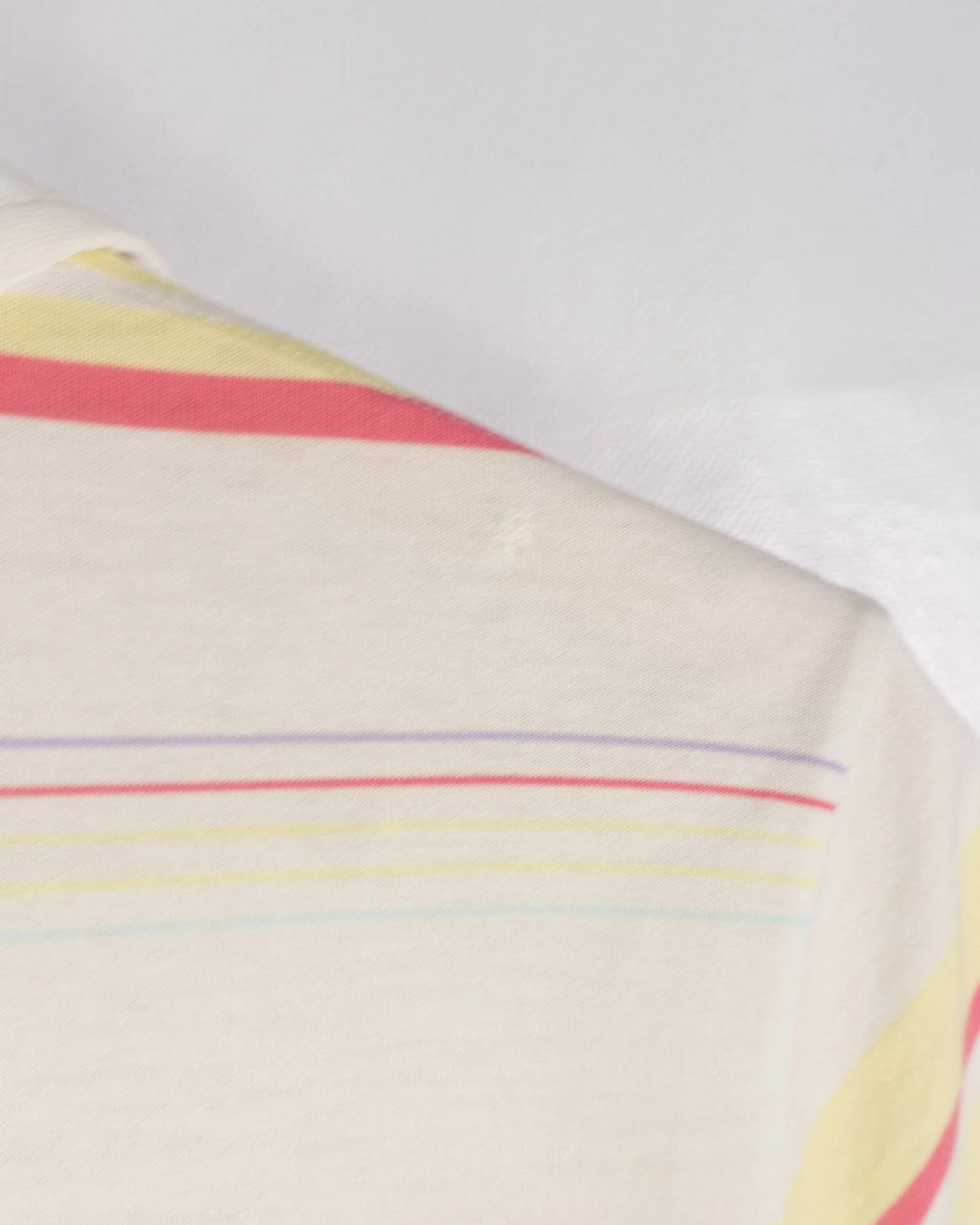 Polo Lacoste Rayas Rosa Amarillo Mujer — Talla L