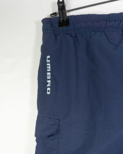 Bañador Umbro Azul Marino Bandas Vintage 90s — Talla M