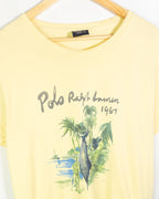 Camiseta Polo Ralph Lauren Tropical Amarilla Vintage 00s — Talla L