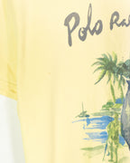 Camiseta Polo Ralph Lauren Tropical Amarilla Vintage 00s — Talla L