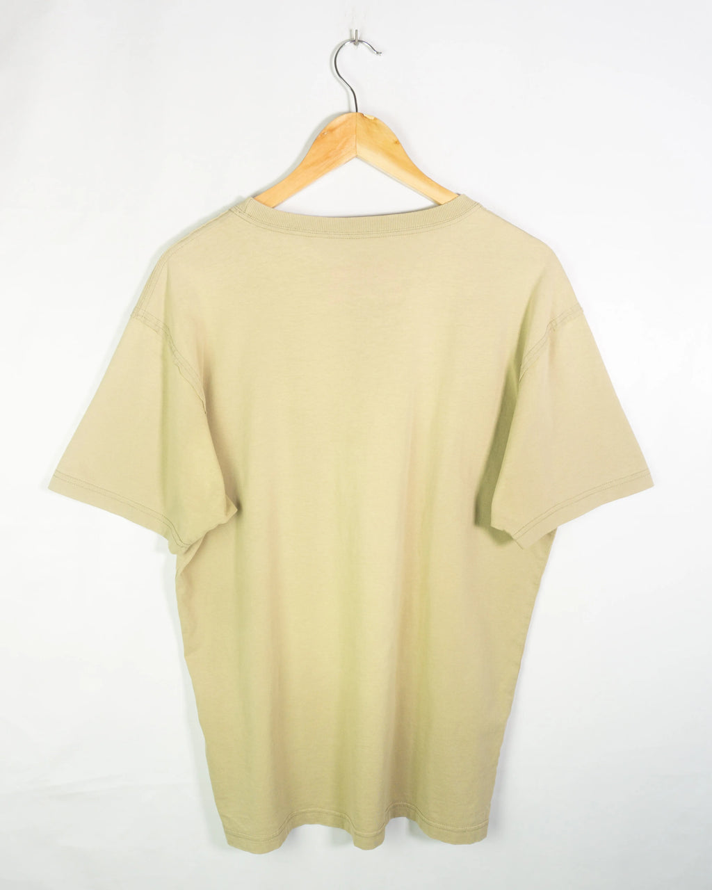 Camiseta Quiksilver Logo Beige Vintage 00s — Talla M