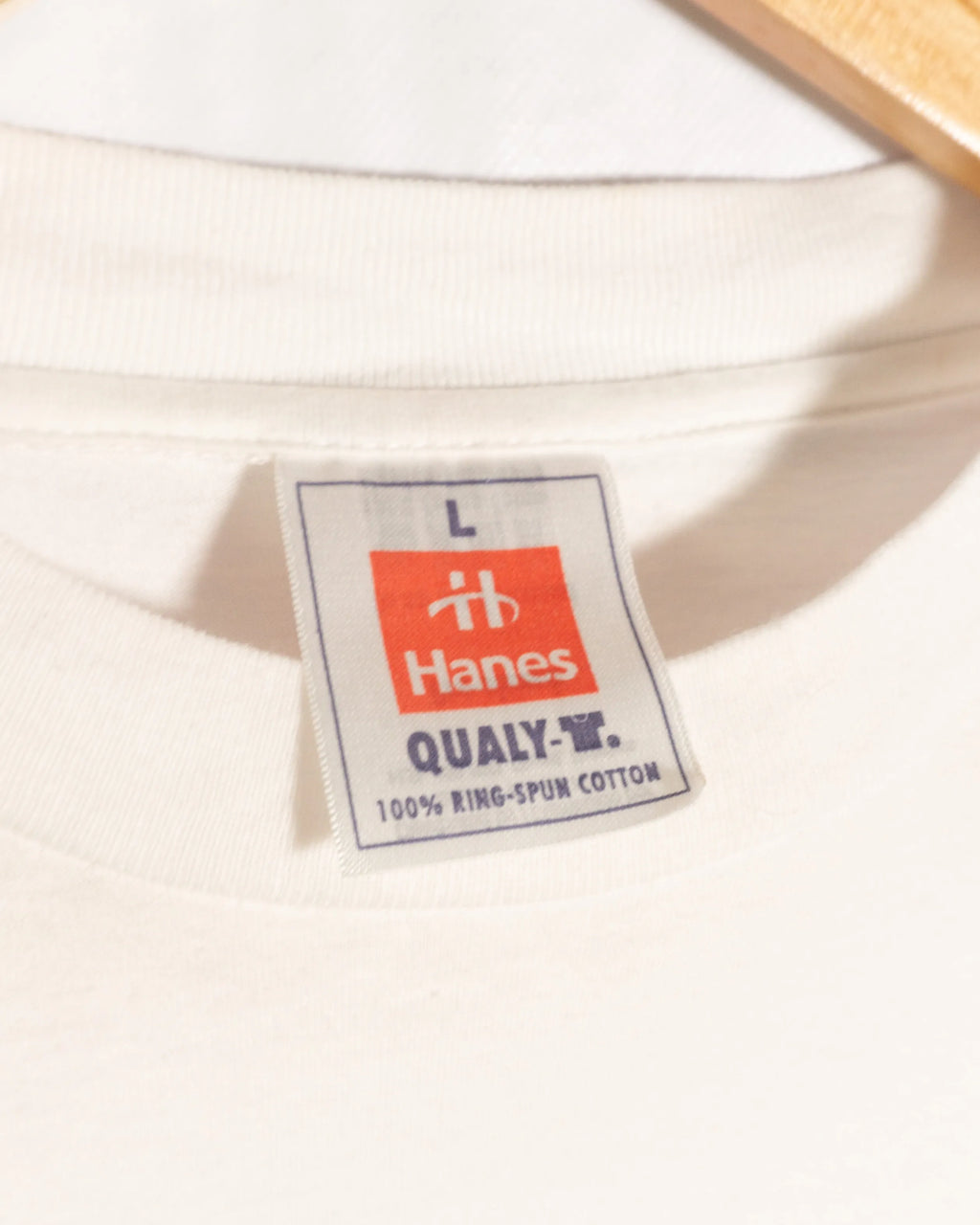 Camiseta Hockey Drevo Gráfica Blanca Vintage 90s — Talla L
