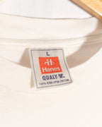 Camiseta Hockey Drevo Gráfica Blanca Vintage 90s — Talla L