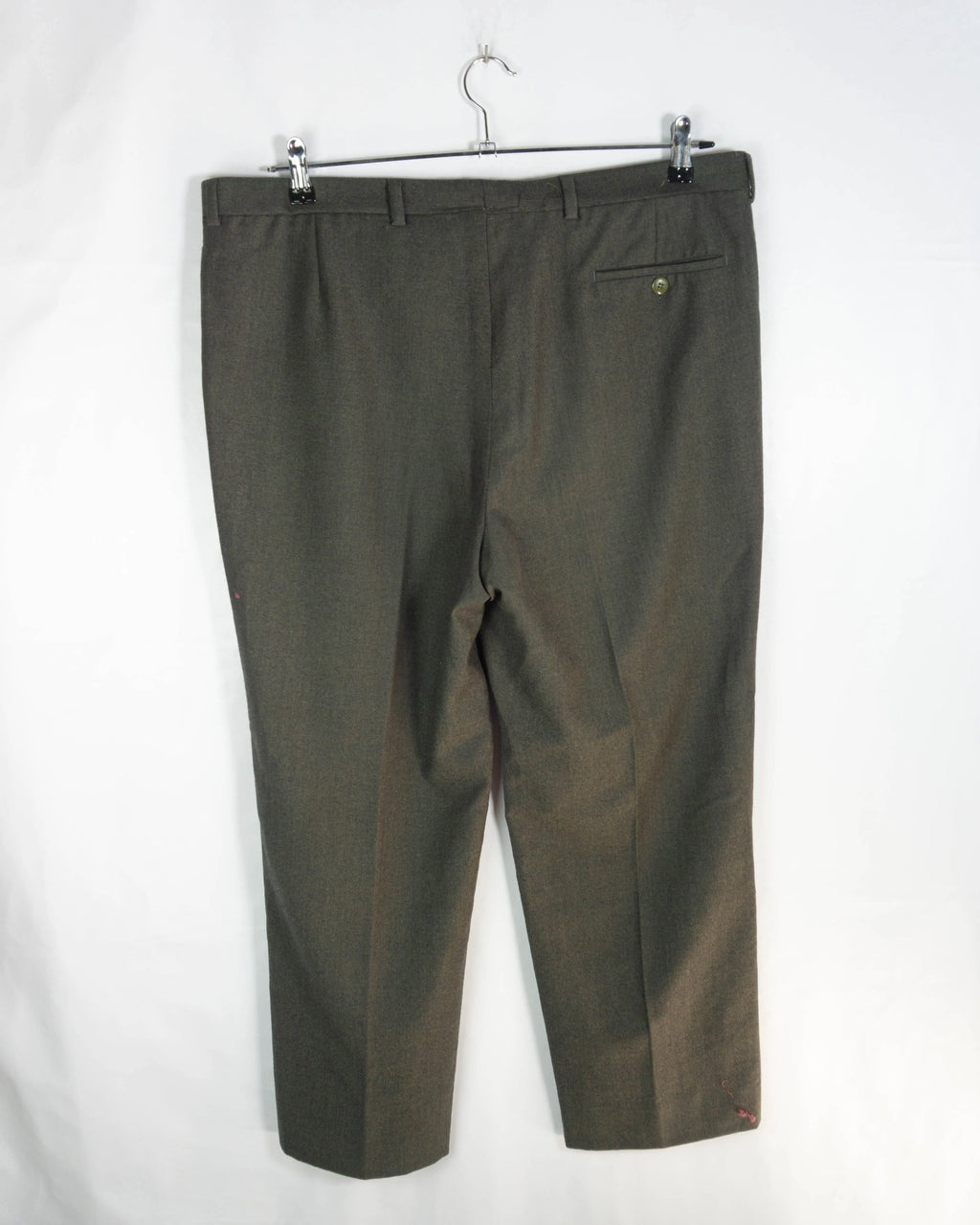 Pantalón Burberry Pinzas Gris Verdoso Vintage 90s — Talla L