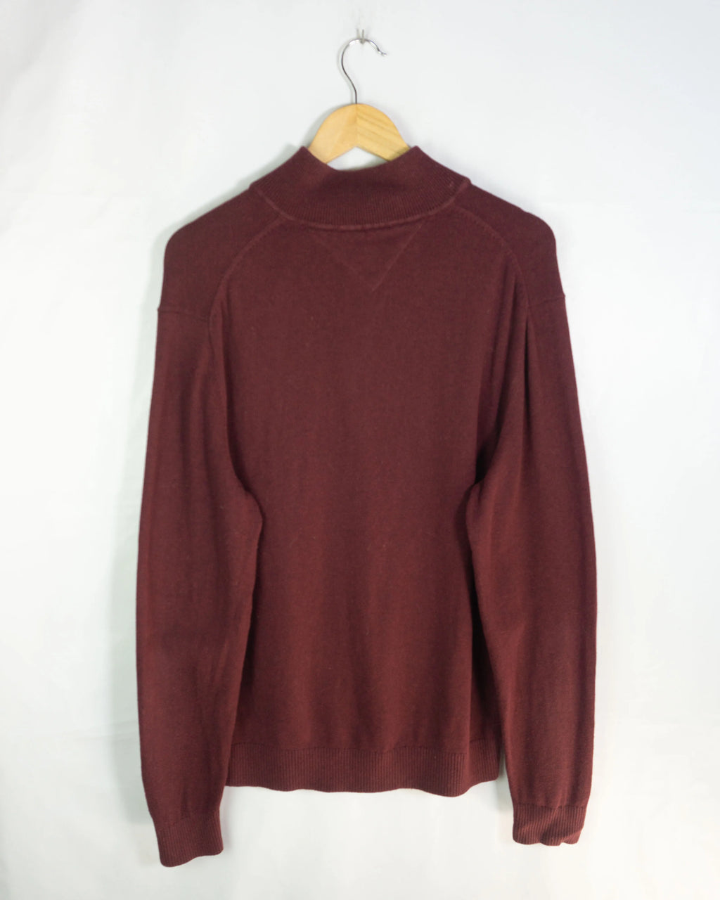 Jersey Tommy Hilfiger 1/4 Zip Burdeos — Talla XXL