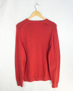 Jersey Tommy Hilfiger Cuello V Rojo — Talla L