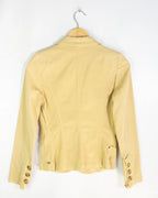Blazer Thomas Burberry Amarillo Vintage 00s Mujer — Talla XS