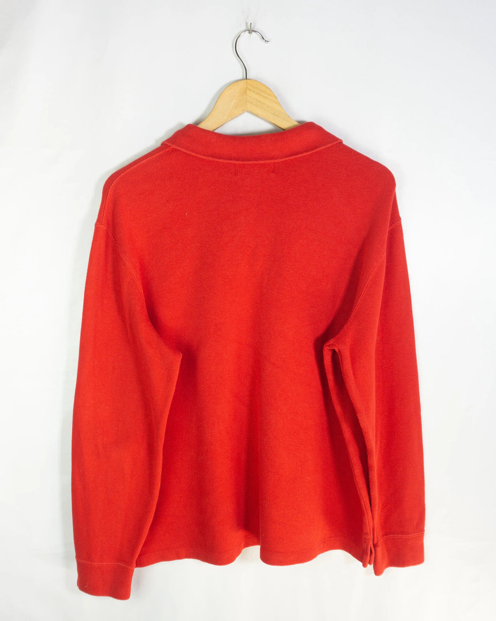 Jersey Polo Ralph Lauren 1/4 Zip Rojo Vintage 00s — Talla L