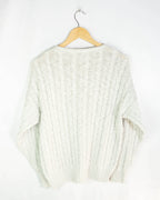 Jersey Punto Trenzado Crudo Vintage 90s — Talla M