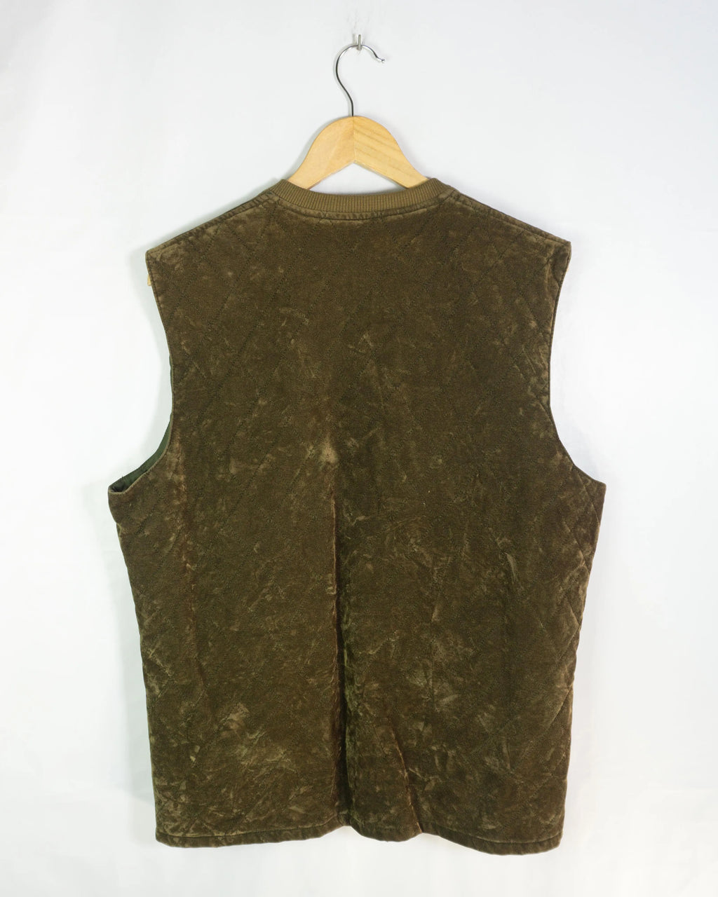 Chaleco Acolchado Lucky Cinoti Verde Oliva Vintage 90s — Talla L