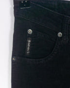 Pantalón Pana Armani Jeans Negro Vintage 00s Mujer — Talla 28